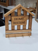 جاکلیدی دیواری چوبی طرح خانه مدل Home Sweet Home