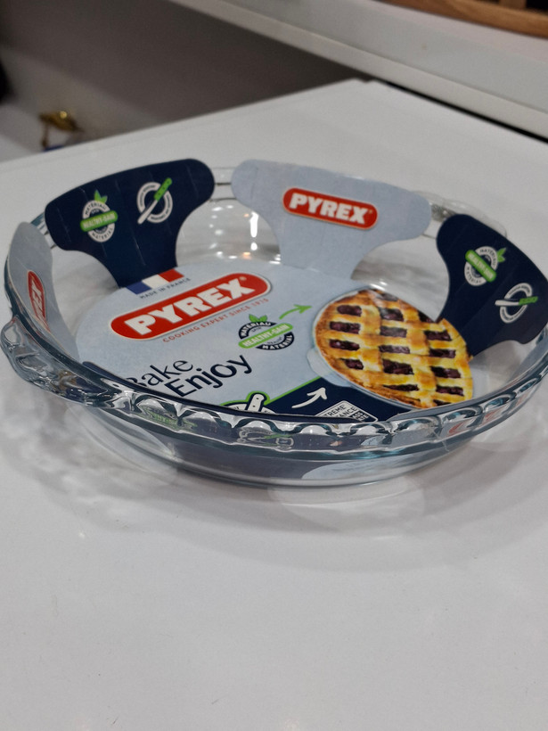 ظرف پیرکس دایره Pyrex فرانسه ۱.۳ لیتری مدل Bake & Enjoy | مناسب فر، مایکروویو و فریزر