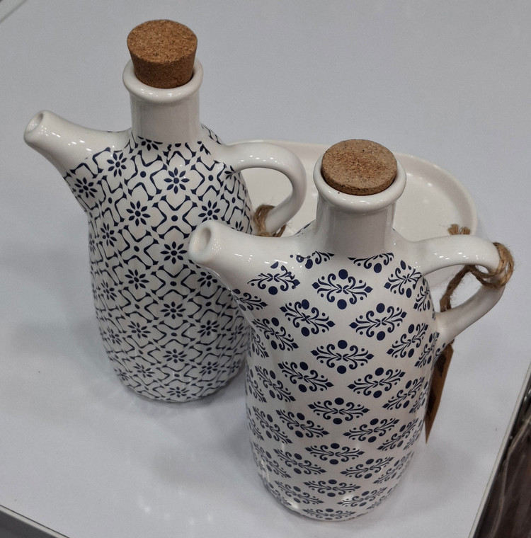 ست ۲ عددی روغنریز سرامیکی طرح سنتی به همراه استند