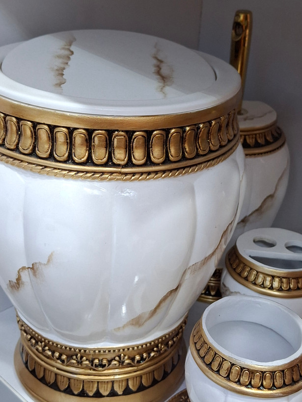 سرویس بهداشتی ۶ پارچه پلی رزین مدل نوبل رنگ سفید ابری