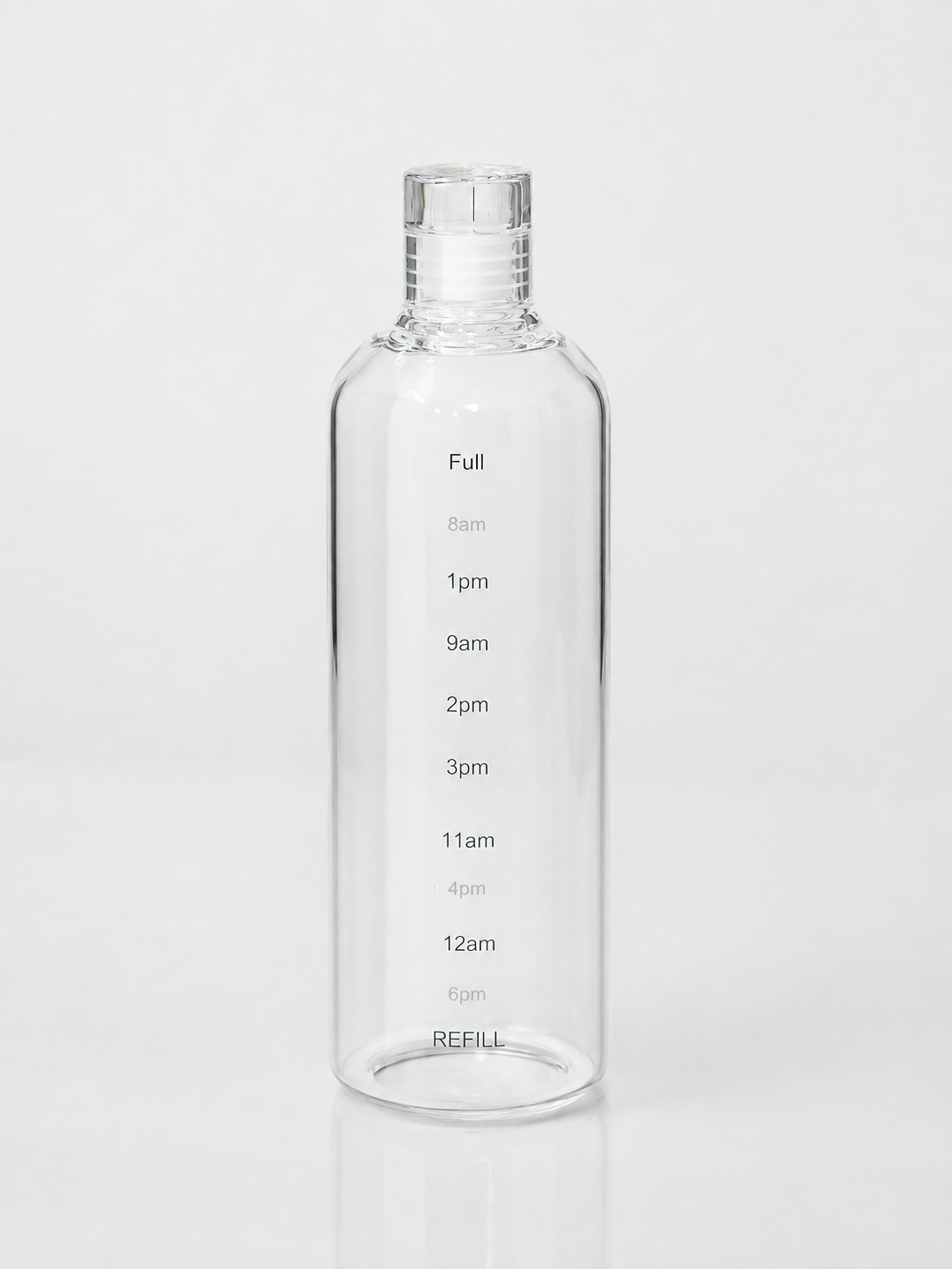 بطری پیرکس انگیزشی تایم‌دار شفاف مدل REFILL