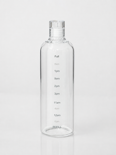 بطری پیرکس انگیزشی تایمدار شفاف مدل REFILL