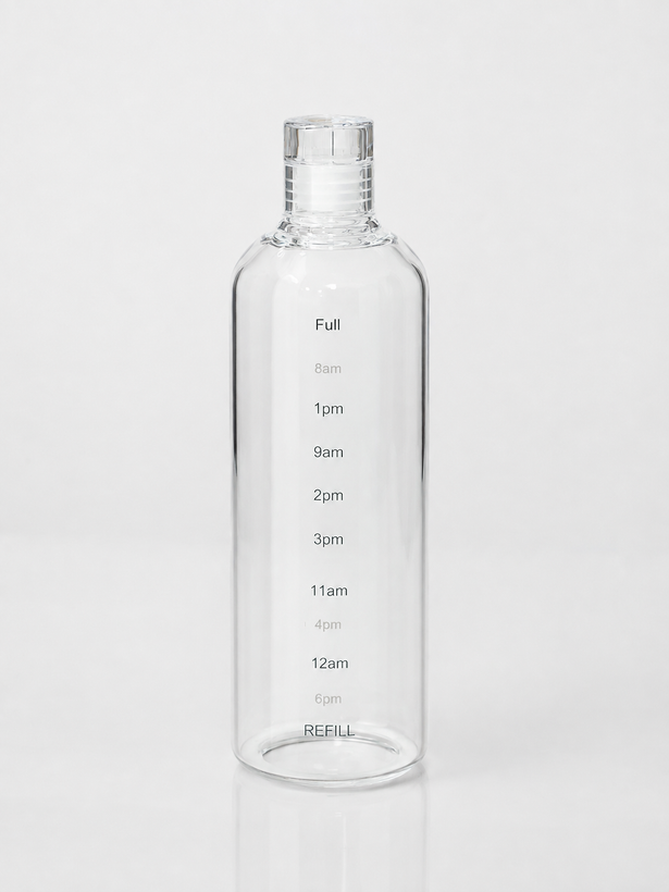 بطری پیرکس انگیزشی تایمدار شفاف مدل REFILL