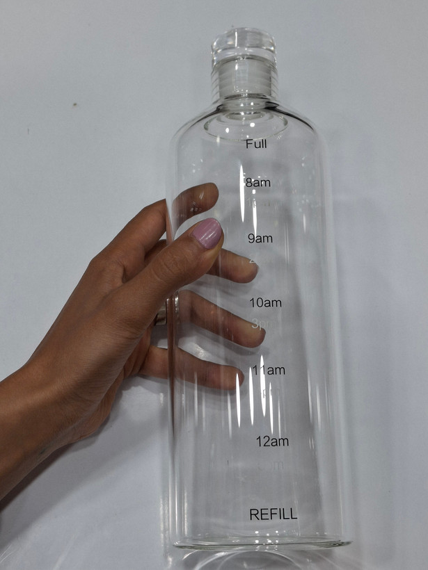 بطری پیرکس انگیزشی تایمدار شفاف مدل REFILL
