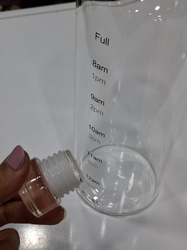 بطری پیرکس انگیزشی تایمدار شفاف مدل REFILL