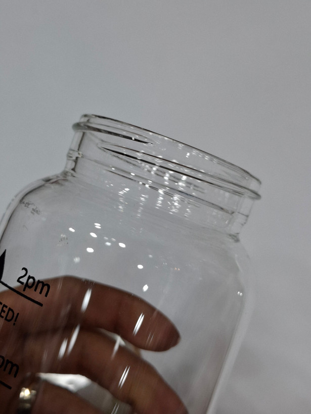 بطری پیرکس درب بامبو یک لیتری انگیزشی تایمدار مدل REFILL