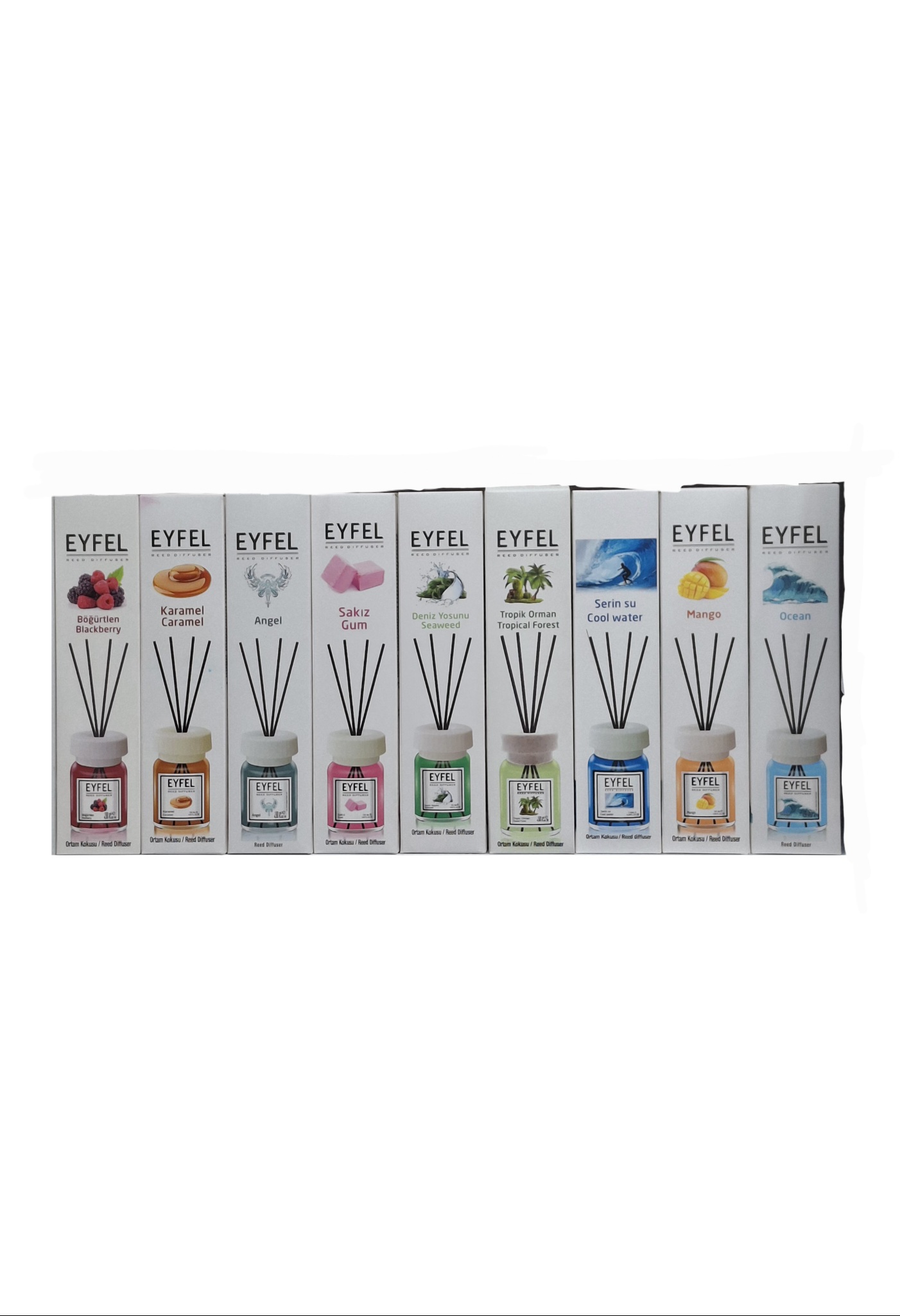 خوشبو کننده هوا ایفل 120 میل با چوب دیفیوزر | EYFEL Reed Diffuser