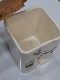 جای تیبگ چای سرامیکی با درب چوبی و محفظه برداشت