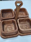 اردوخوری چوبی ۴ خانه با دسته