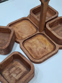 اردوخوری چوبی ۴ خانه با دسته