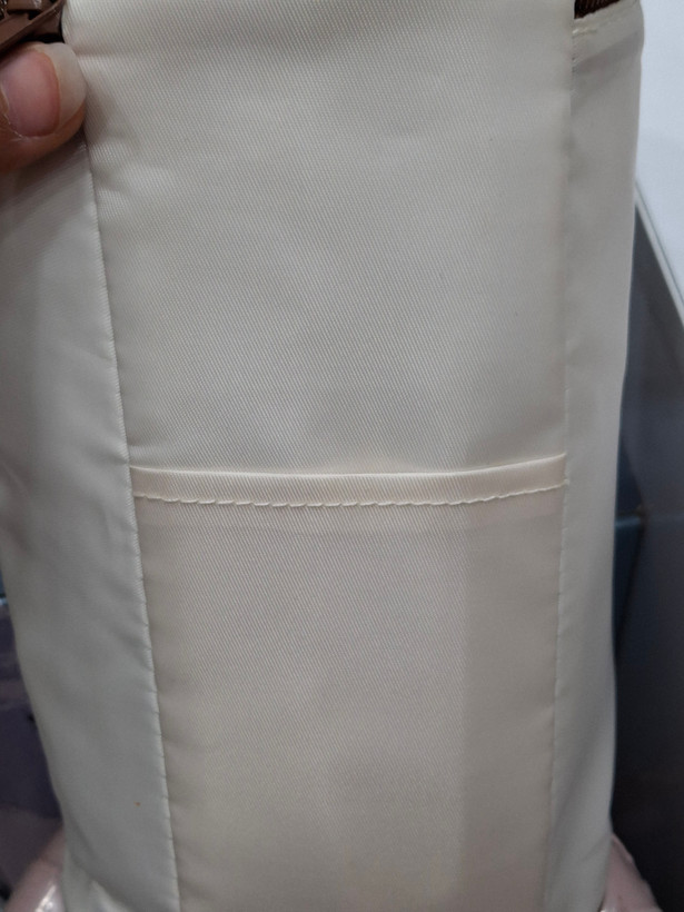 لانچ باکس ۳ تکه Lunch Box Bag کرمی قهوهای | ظرف غذای استیل با کیف عایق