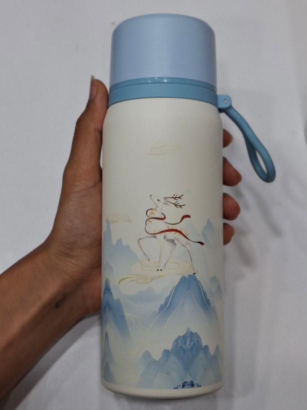 تراول ماگ 500 میل درب پیچی دوکاره با قابلیت استفاده از درب بهعنوان لیوان