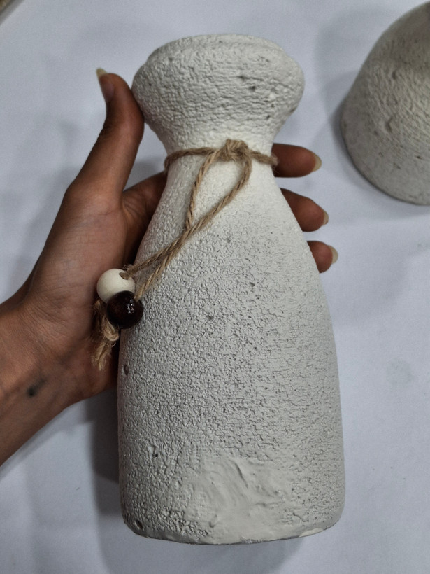 جاشمعی دکوری توپُر دو سایز | مناسب شمع قلمی و شمع گرد | سفید