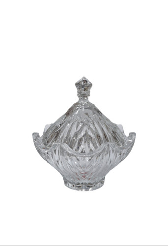 قندان بلوری شفاف طرحدار