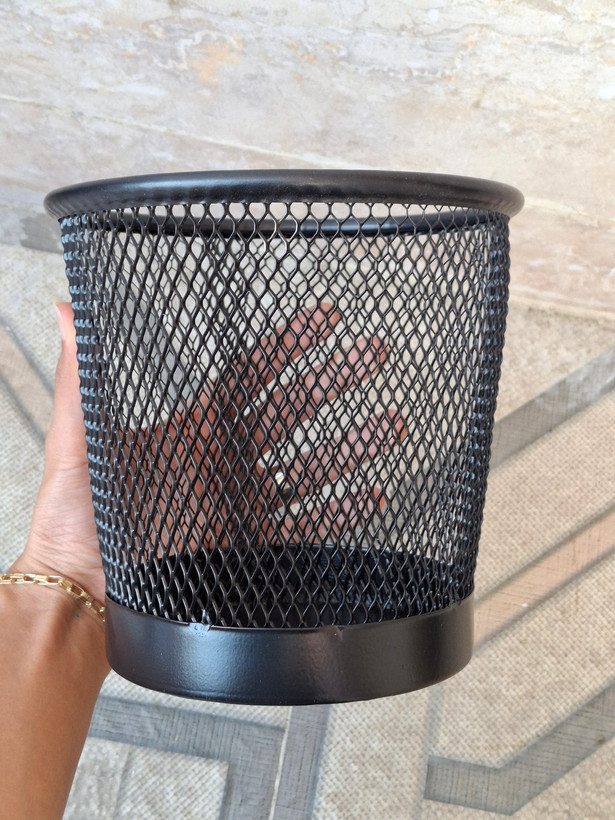 سطل توری فلزی کوچک مشکی