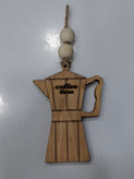 آویز چوبی دکوری طرح قهوهجوش با نوشته Coffee Time