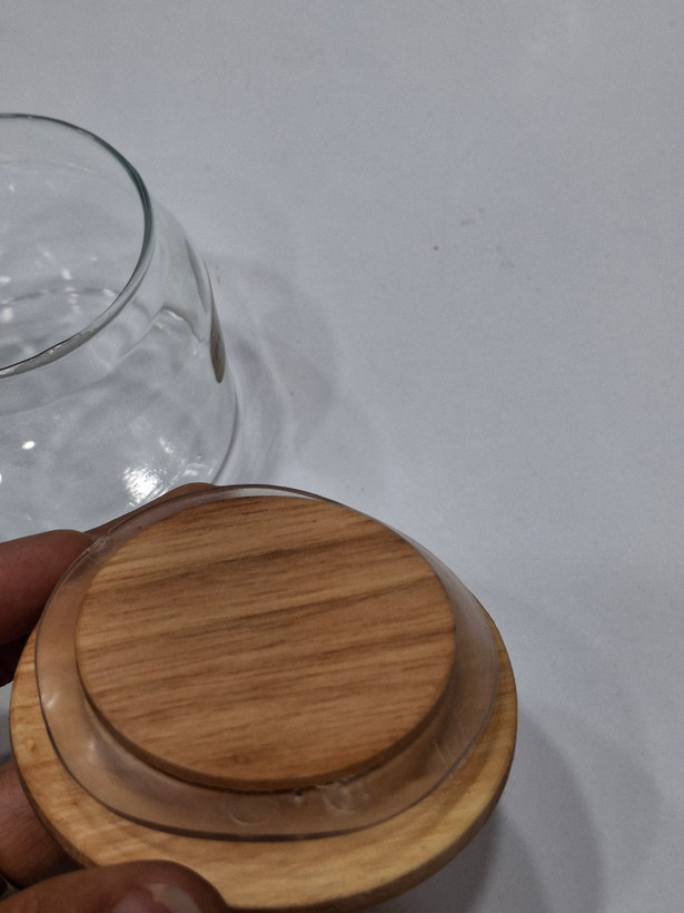 بانکه شیشهای درب چوبی امپرلند – سایز ۹ / ارتفاع 6 cm