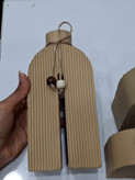 ست سهتکه گلدان دکوری پلیاستری رنگ خاکی
