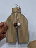 ست سهتکه گلدان دکوری پلیاستری رنگ خاکی